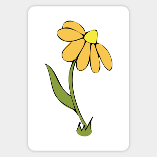 Daisy Whimsical Cartoon Illustration Happy Colours Sticker